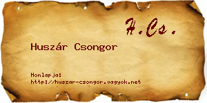 Huszár Csongor névjegykártya